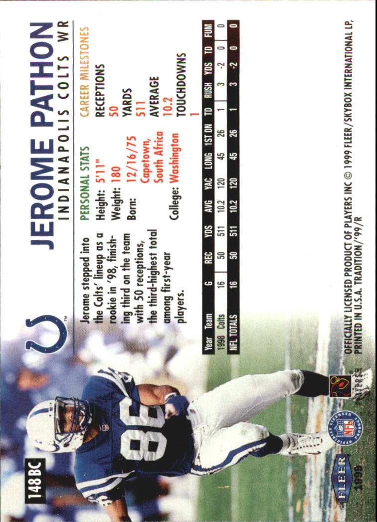 1999 Tradition (Fleer) Football "Insert and Parallel" Cards - Picture 18 of 70