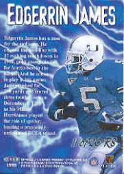 1999 Fleer Tradition Rookie Sensations #11 Edgerrin James back image
