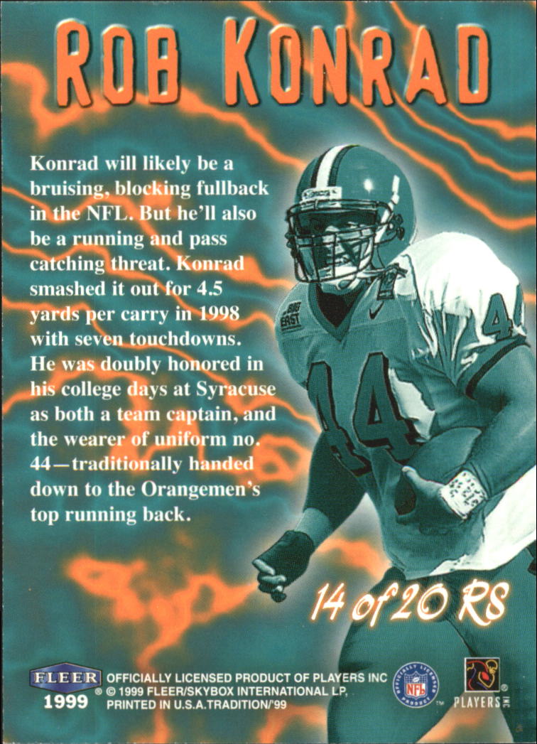 1999 Tradition (Fleer) Football "Insert and Parallel" Cards - Picture 28 of 70