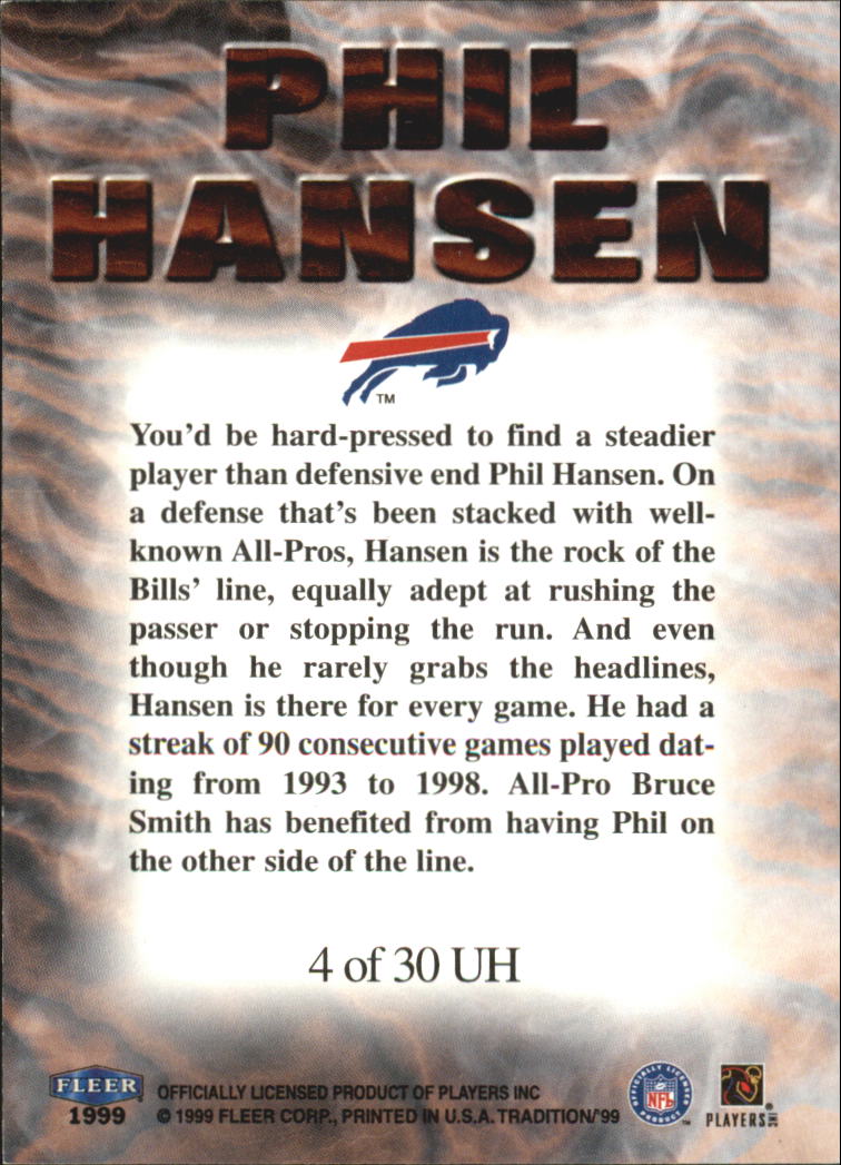 1999 Tradition (Fleer) Football "Insert and Parallel" Cards - Picture 36 of 70