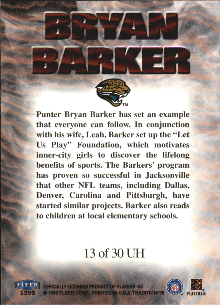 1999 Tradition (Fleer) Football "Insert and Parallel" Cards - Picture 54 of 70