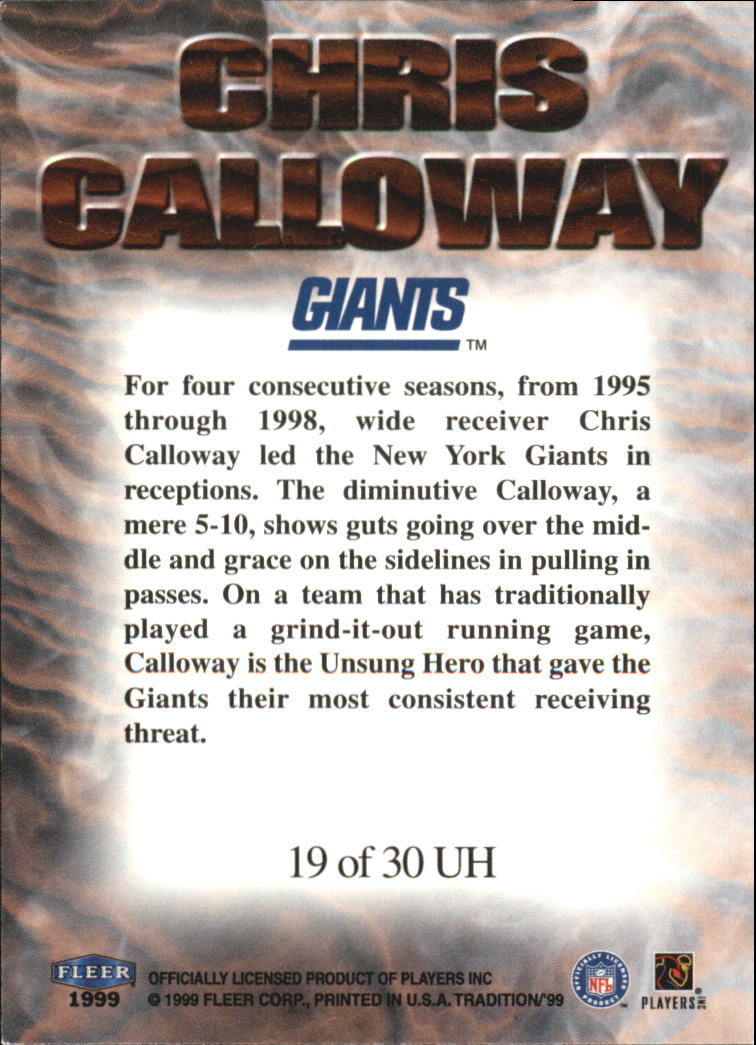 1999 Tradition (Fleer) Football "Insert and Parallel" Cards - Picture 64 of 70