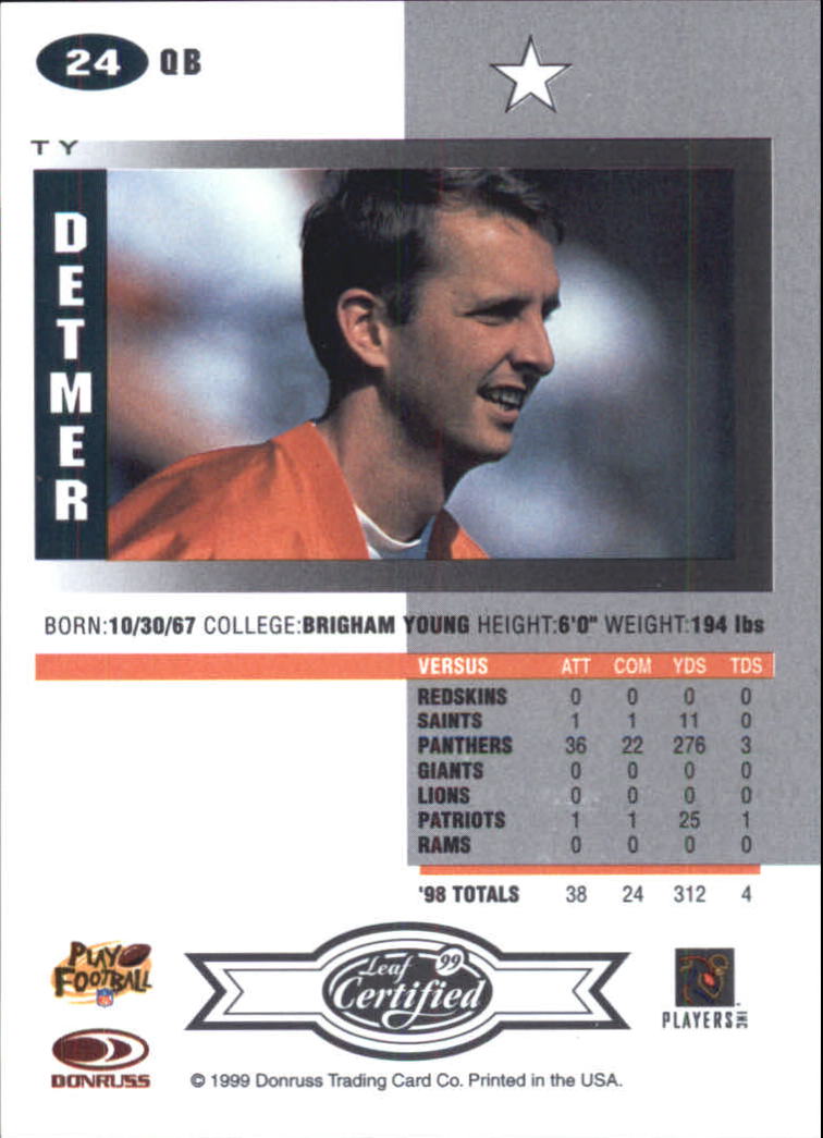 A8150- 1999 Leaf Certified FB Cards 1-225 +Inserts -You Pick- 15+ FREE US SHIP - Picture 49 of 395