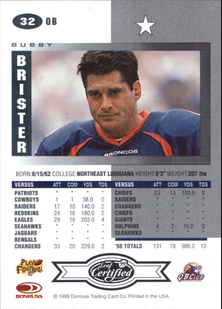 A8150- 1999 Leaf Certified FB Cards 1-225 +Inserts -You Pick- 15+ FREE US SHIP - Picture 65 of 395