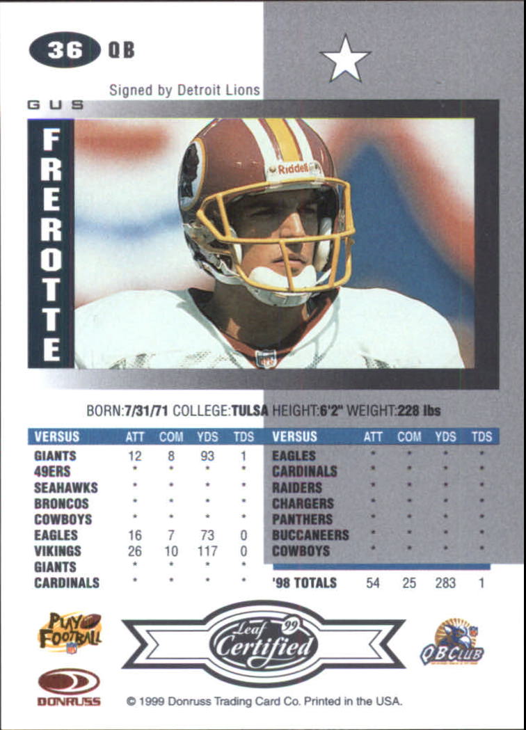 A8150- 1999 Leaf Certified FB Cards 1-225 +Inserts -You Pick- 15+ FREE US SHIP - Picture 73 of 395