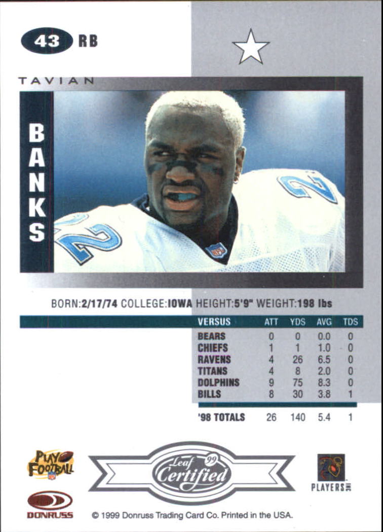 A8150- 1999 Leaf Certified FB Cards 1-225 +Inserts -You Pick- 15+ FREE US SHIP - Picture 87 of 395