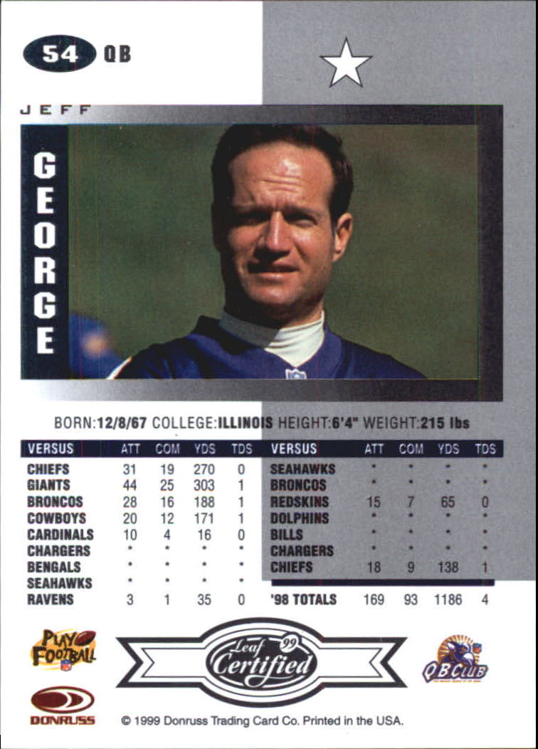 A8150- 1999 Leaf Certified FB Cards 1-225 +Inserts -You Pick- 15+ FREE US SHIP - Picture 107 of 395