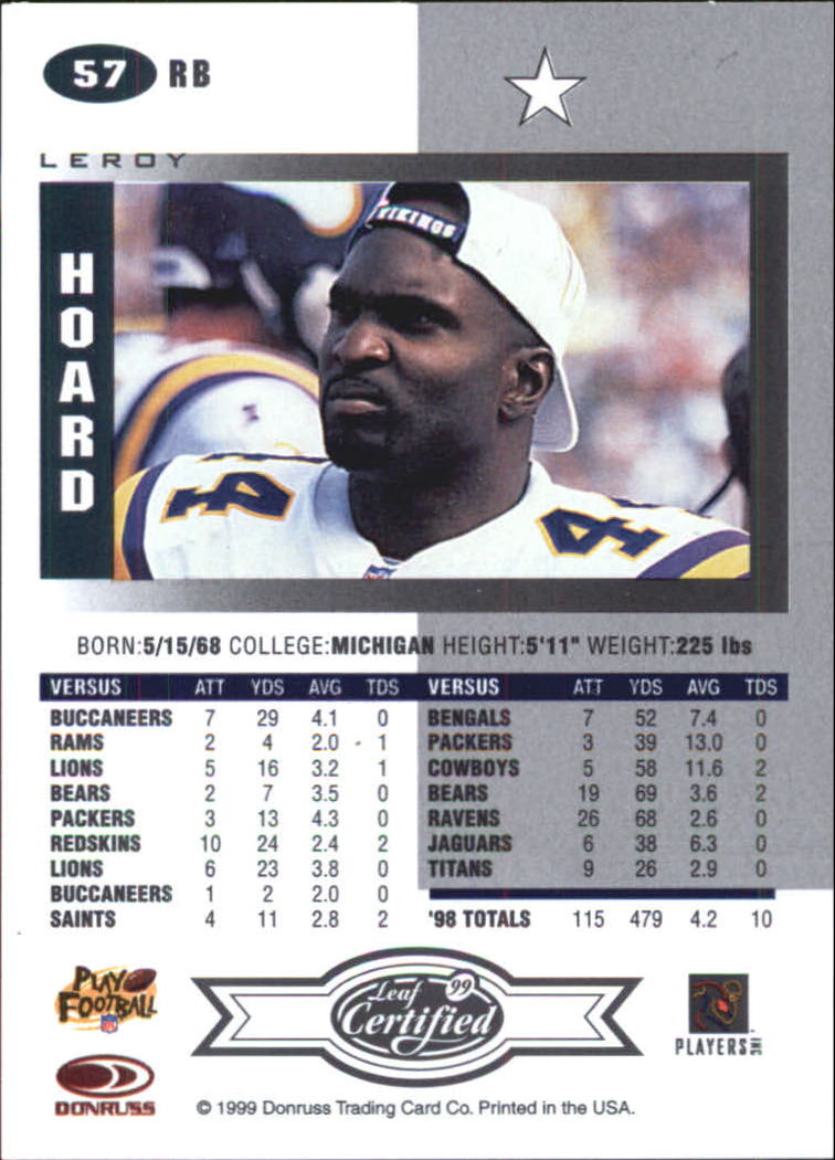 A8150- 1999 Leaf Certified FB Cards 1-225 +Inserts -You Pick- 15+ FREE US SHIP - Picture 113 of 395