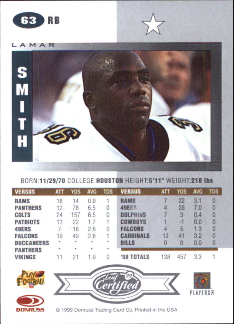 A8150- 1999 Leaf Certified FB Cards 1-225 +Inserts -You Pick- 15+ FREE US SHIP - Picture 125 of 395