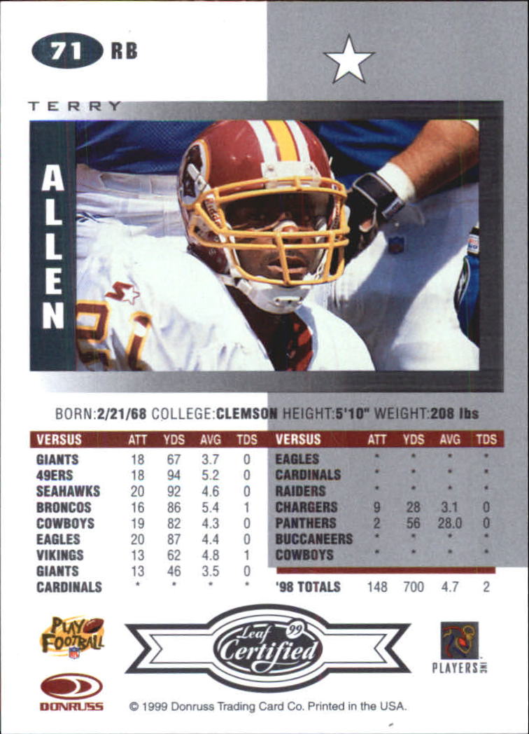 A8150- 1999 Leaf Certified FB Cards 1-225 +Inserts -You Pick- 15+ FREE US SHIP - Picture 141 of 395