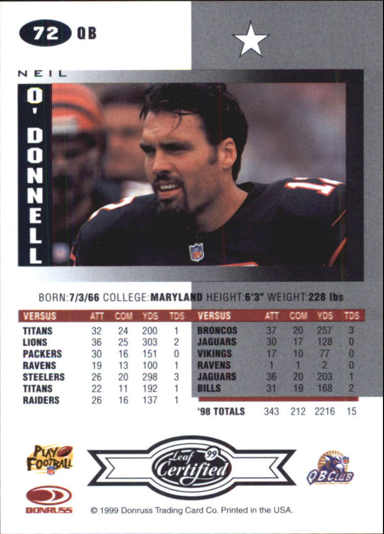 A8150- 1999 Leaf Certified FB Cards 1-225 +Inserts -You Pick- 15+ FREE US SHIP - Picture 143 of 395