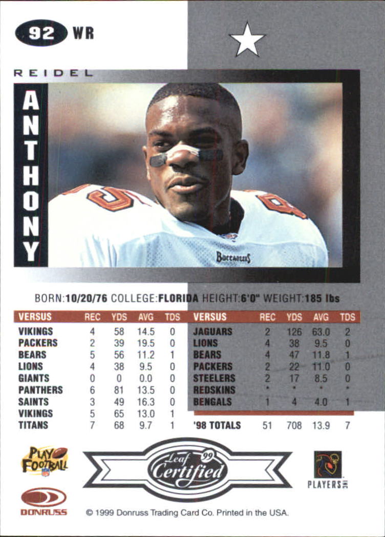 A8150- 1999 Leaf Certified FB Cards 1-225 +Inserts -You Pick- 15+ FREE US SHIP - Picture 183 of 395
