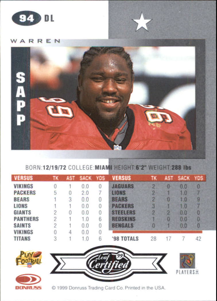 A8150- 1999 Leaf Certified FB Cards 1-225 +Inserts -You Pick- 15+ FREE US SHIP - Picture 187 of 395