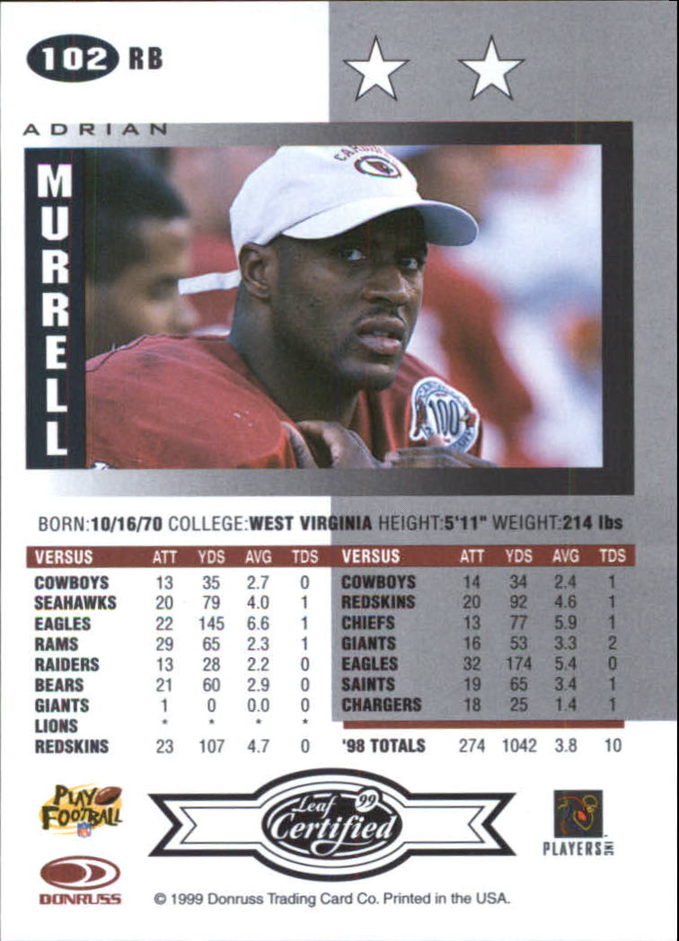 A8150- 1999 Leaf Certified FB Cards 1-225 +Inserts -You Pick- 15+ FREE US SHIP - Picture 203 of 395