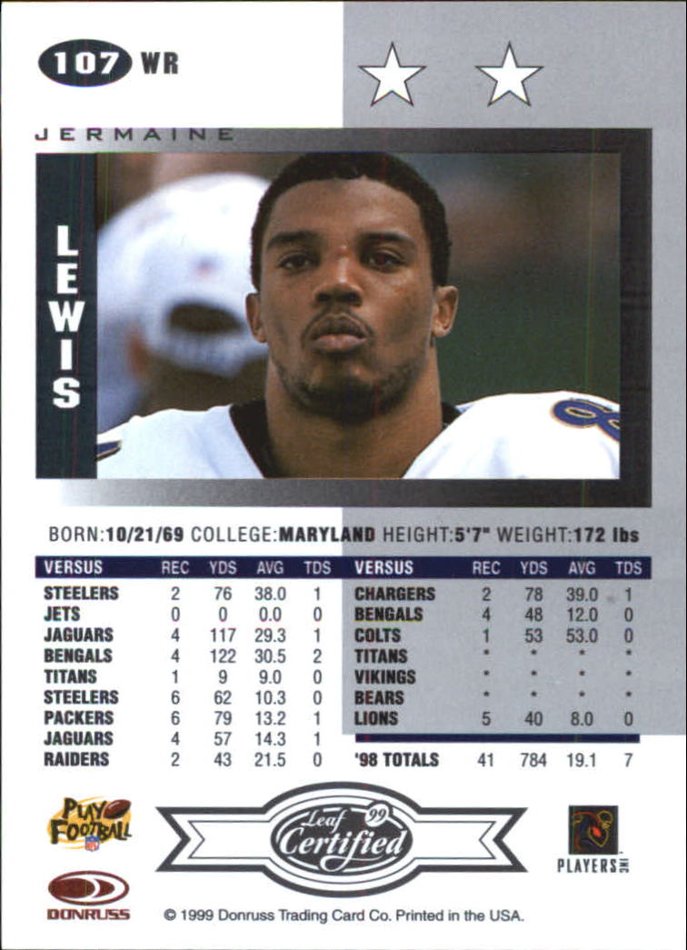 A8150- 1999 Leaf Certified FB Cards 1-225 +Inserts -You Pick- 15+ FREE US SHIP - Picture 213 of 395