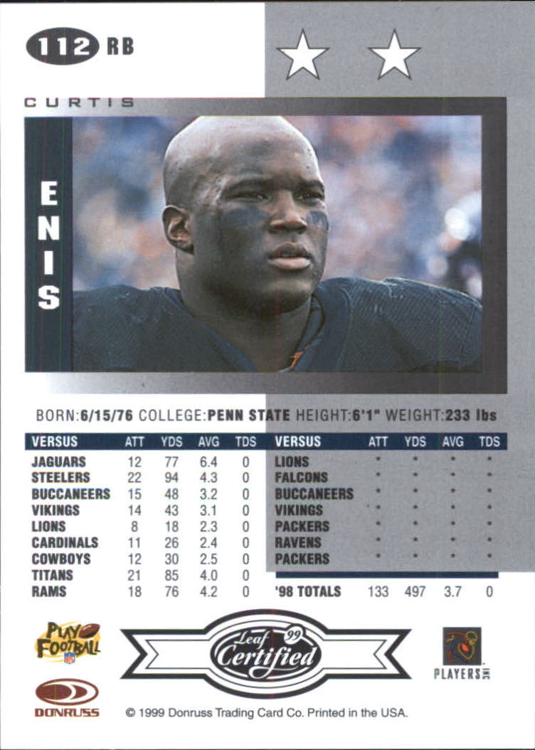 A8150- 1999 Leaf Certified FB Cards 1-225 +Inserts -You Pick- 15+ FREE US SHIP - Picture 223 of 395