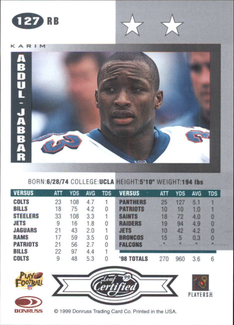 A8150- 1999 Leaf Certified FB Cards 1-225 +Inserts -You Pick- 15+ FREE US SHIP - Picture 251 of 395