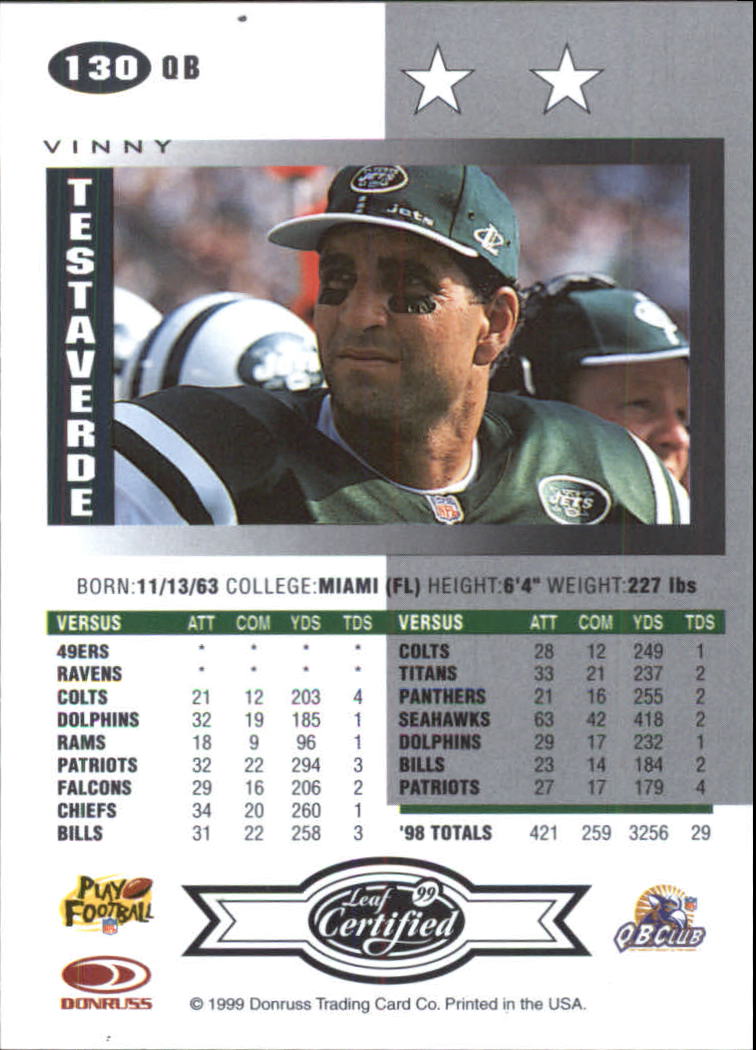 A8150- 1999 Leaf Certified FB Cards 1-225 +Inserts -You Pick- 15+ FREE US SHIP - Picture 257 of 395