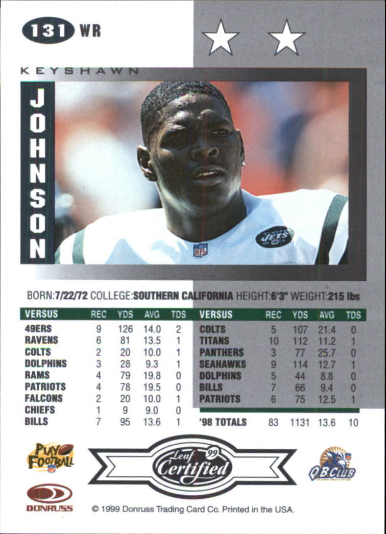 A8150- 1999 Leaf Certified FB Cards 1-225 +Inserts -You Pick- 15+ FREE US SHIP - Picture 259 of 395