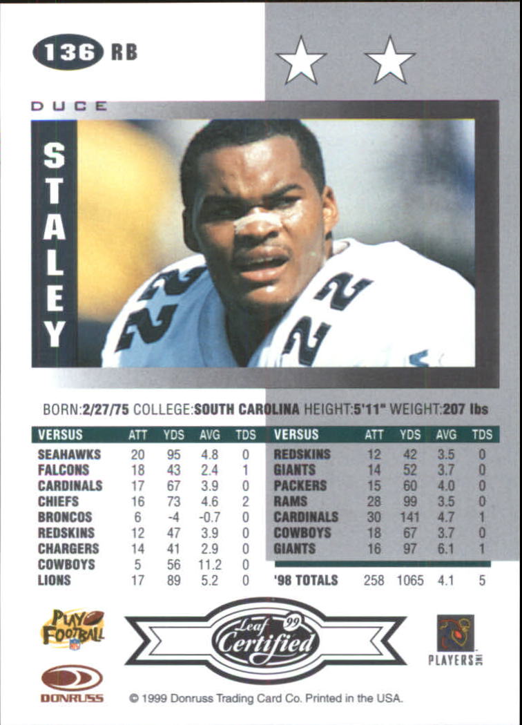 A8150- 1999 Leaf Certified FB Cards 1-225 +Inserts -You Pick- 15+ FREE US SHIP - Picture 269 of 395