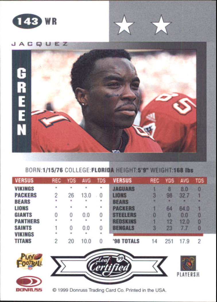 A8150- 1999 Leaf Certified FB Cards 1-225 +Inserts -You Pick- 15+ FREE US SHIP - Picture 283 of 395