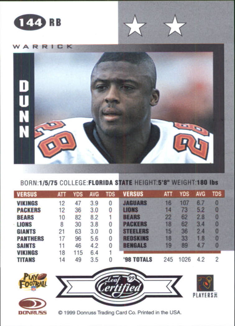 A8150- 1999 Leaf Certified FB Cards 1-225 +Inserts -You Pick- 15+ FREE US SHIP - Picture 285 of 395
