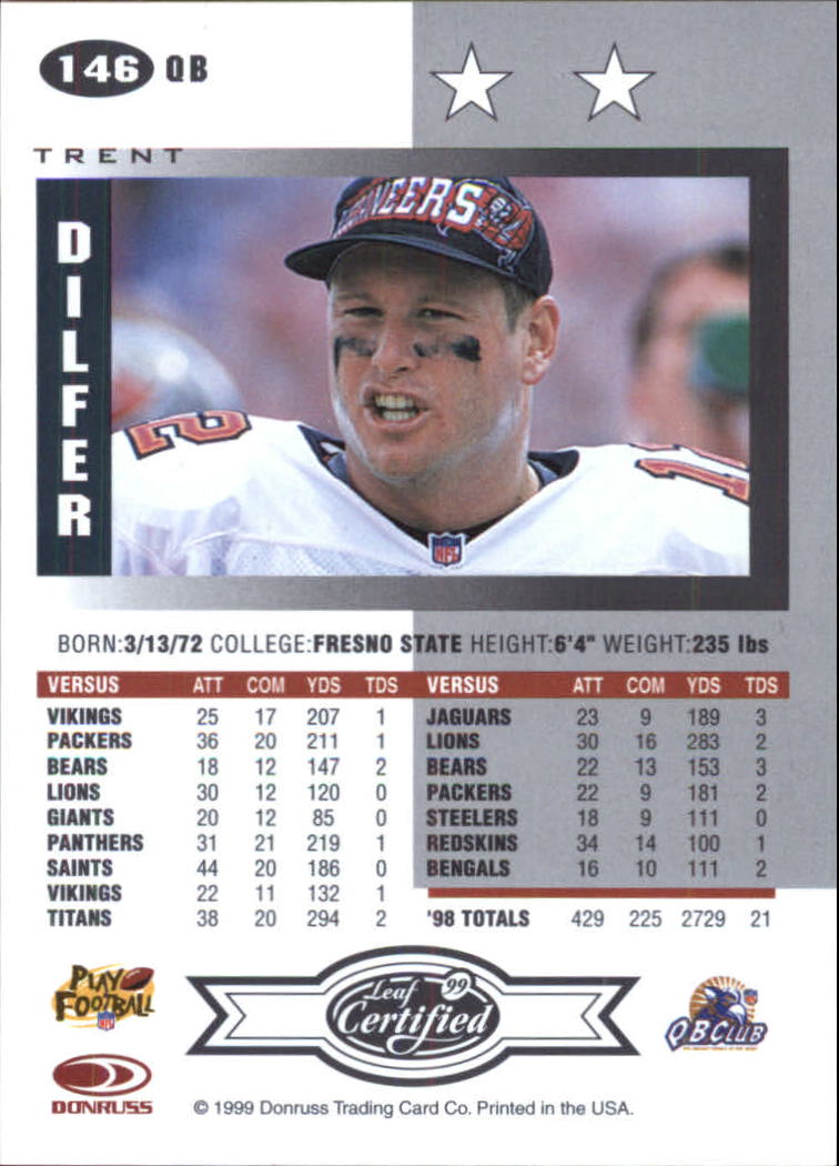 A8150- 1999 Leaf Certified FB Cards 1-225 +Inserts -You Pick- 15+ FREE US SHIP - Picture 289 of 395
