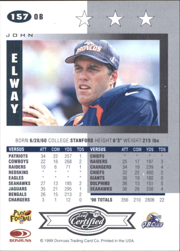 A8150- 1999 Leaf Certified FB Cards 1-225 +Inserts -You Pick- 15+ FREE US SHIP - Picture 305 of 395