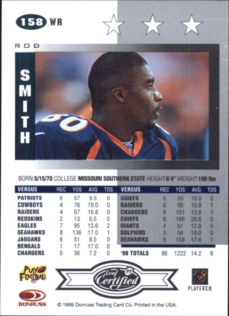 A8150- 1999 Leaf Certified FB Cards 1-225 +Inserts -You Pick- 15+ FREE US SHIP - Picture 307 of 395
