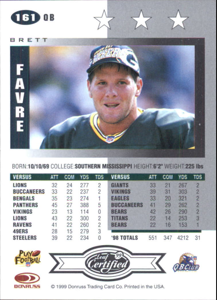 A8150- 1999 Leaf Certified FB Cards 1-225 +Inserts -You Pick- 15+ FREE US SHIP - Picture 313 of 395
