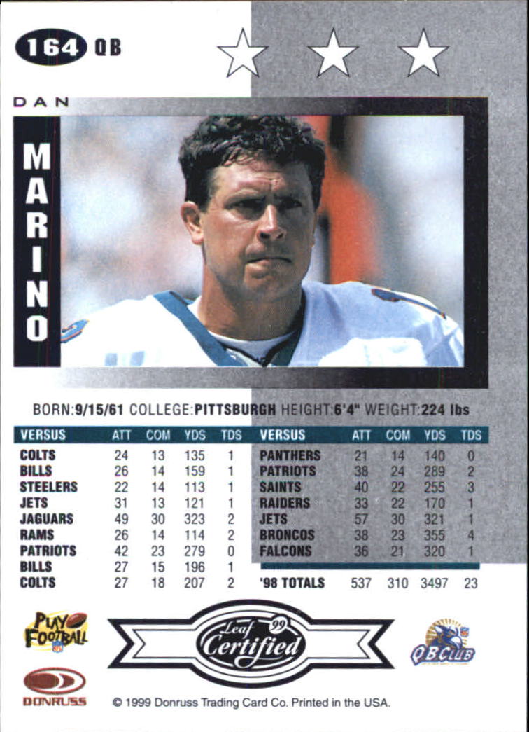 A8150- 1999 Leaf Certified FB Cards 1-225 +Inserts -You Pick- 15+ FREE US SHIP - Picture 319 of 395