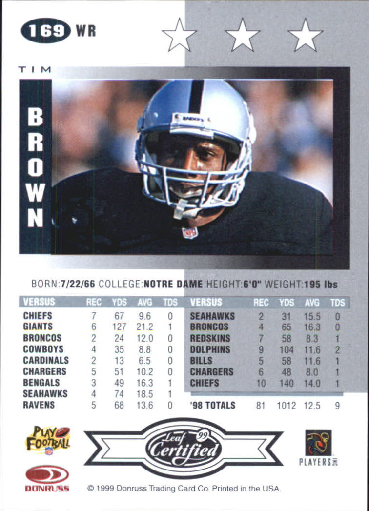 A8150- 1999 Leaf Certified FB Cards 1-225 +Inserts -You Pick- 15+ FREE US SHIP - Picture 329 of 395