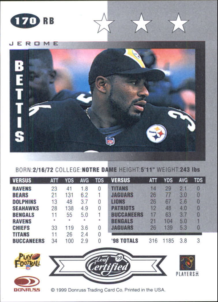 A8150- 1999 Leaf Certified FB Cards 1-225 +Inserts -You Pick- 15+ FREE US SHIP - Picture 331 of 395