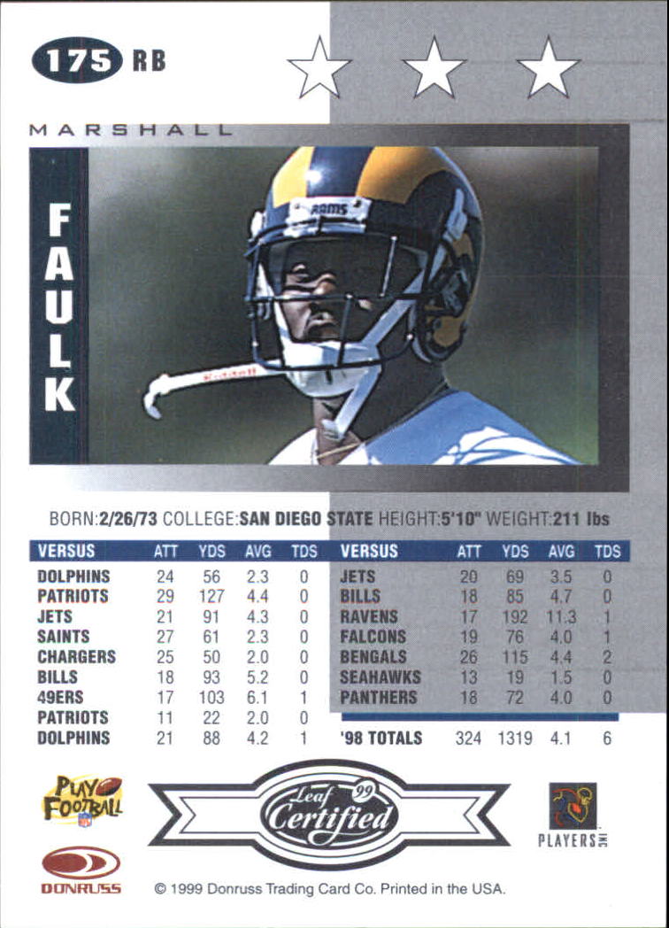 A8150- 1999 Leaf Certified FB Cards 1-225 +Inserts -You Pick- 15+ FREE US SHIP - Picture 341 of 395