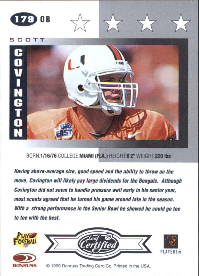 A8150- 1999 Leaf Certified FB Cards 1-225 +Inserts -You Pick- 15+ FREE US SHIP - Picture 347 of 395
