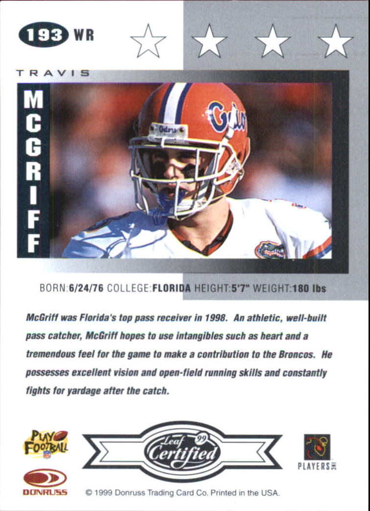 A8150- 1999 Leaf Certified FB Cards 1-225 +Inserts -You Pick- 15+ FREE US SHIP - Picture 359 of 395