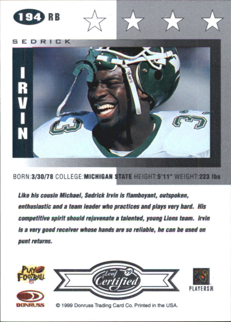 A8150- 1999 Leaf Certified FB Cards 1-225 +Inserts -You Pick- 15+ FREE US SHIP - Picture 361 of 395