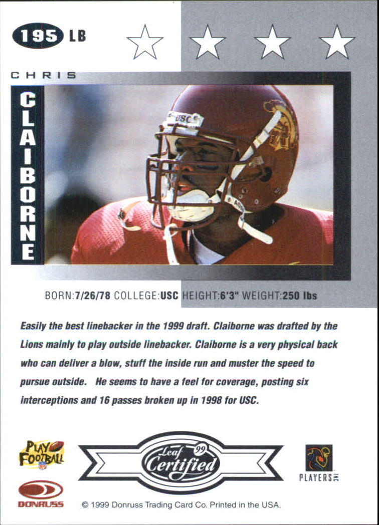 A8150- 1999 Leaf Certified FB Cards 1-225 +Inserts -You Pick- 15+ FREE US SHIP - Picture 363 of 395