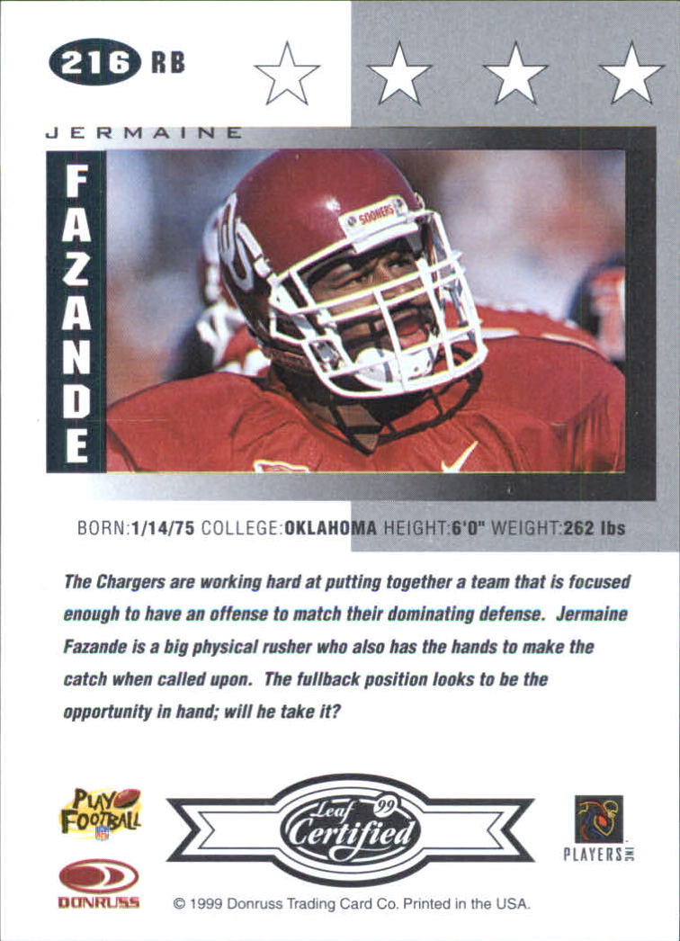 A8150- 1999 Leaf Certified FB Cards 1-225 +Inserts -You Pick- 15+ FREE US SHIP - Picture 381 of 395