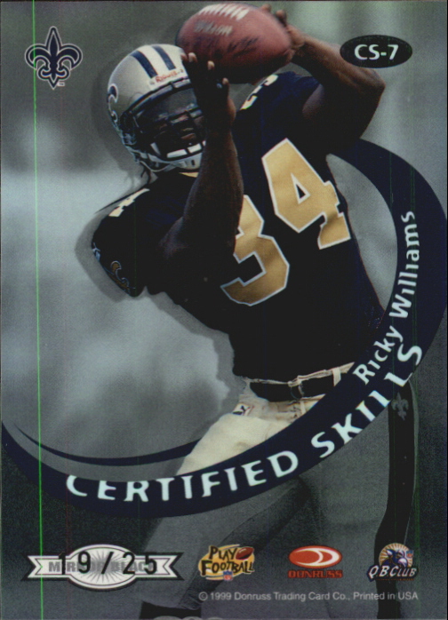 1999 Leaf Certified Skills Mirror Black #7 Terrell Davis/Ricky Williams back image