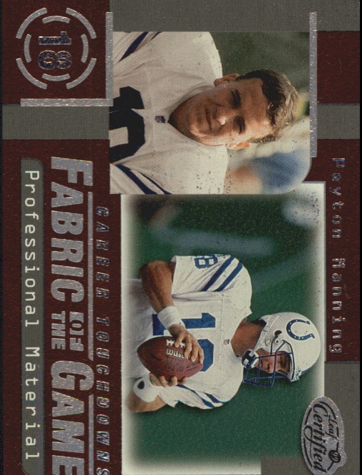 1999 Leaf Certified Fabric of the Game #FG46 Peyton Manning/1000