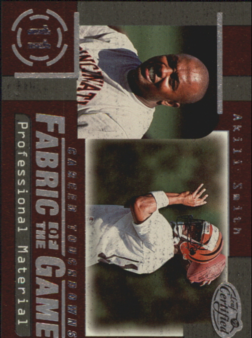 1999 Leaf Certified Fabric of the Game #FG48 Akili Smith/1000