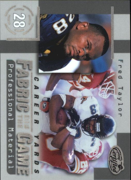 1999 Leaf Certified Fabric of the Game #FG69 Fred Taylor/1000