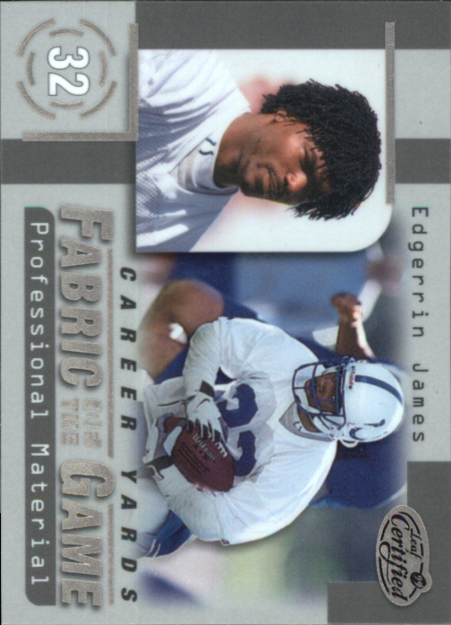 1999 Leaf Certified Fabric of the Game #FG72 Edgerrin James/1000