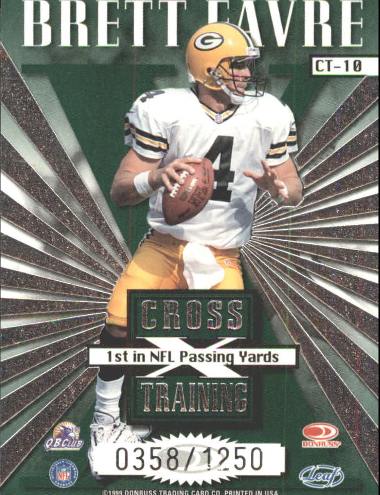 1999 Leaf Rookies and Stars Cross Training #CT10 Brett Favre back image