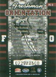 1999 Leaf Rookies and Stars Freshman Orientation #FO3 David Boston back image