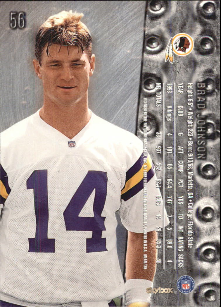 1999 Metal Universe 56 Brad Johnson NMMT