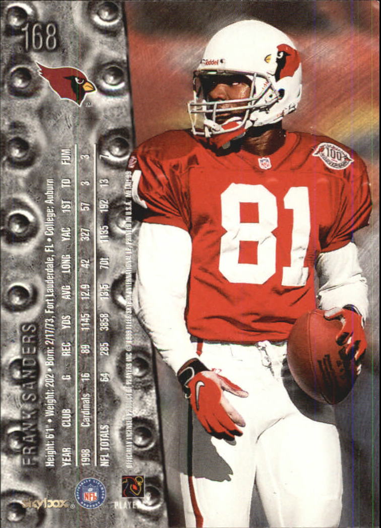 1999 Metal Universe 168 Frank Sanders NMMT