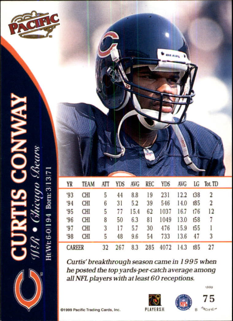1999 Pacific #75 Curtis Conway back image