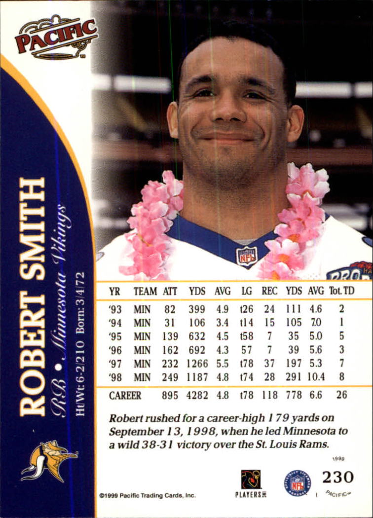1999 Pacific #230 Robert Smith back image